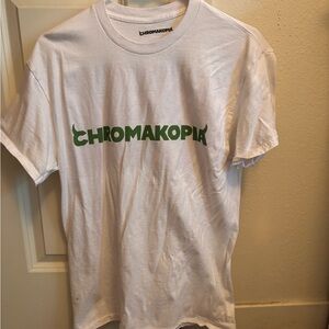 Chromakopia White Short-Sleeve Tee with Green Logo